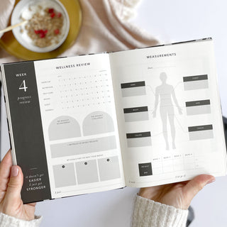 The Daily Fitness Planner covers 365 days of workout and meal planning. The fitness planner has an elegant vegan leather cover with 3 pages of gold stickers. 208 pages of fitness, meal planning, motivation and tracking. Hardback binding with foiled gilt edging to the pages. 165mm (W) x 210mm (H)