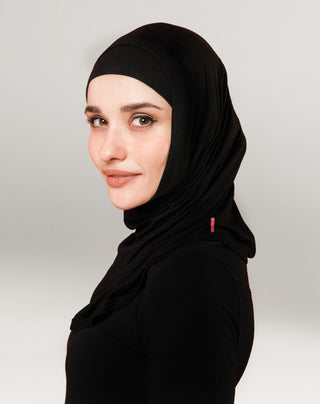 Well Fit Active Sports Hijab. Modest Sportswear. Lightweight sports hijab made from recycled plastic material. Breathable and sweat-wicking. 